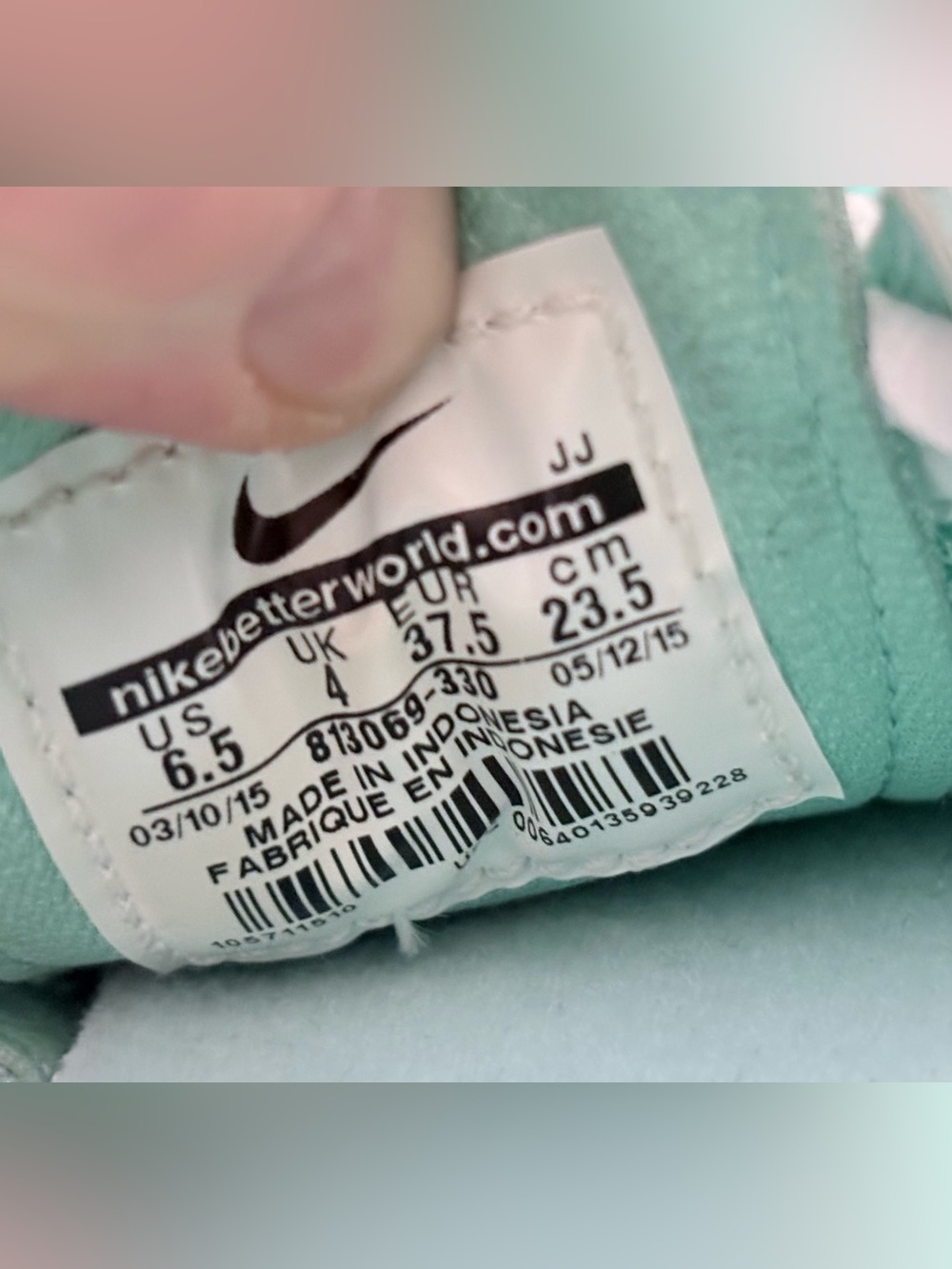 Nike Free Inneva Artisan Teal Woven Running Shoes Womens Sz 6.5 813069 Laces - Picture 7 of 8